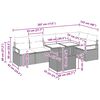 vidaXL Градински Софа Комплект със съхранение 7 pcs Сив Полиратан