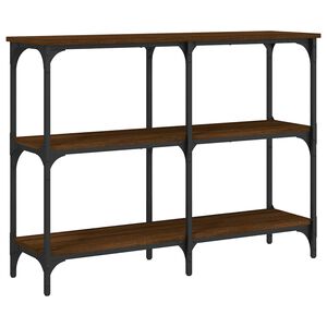 vidaXL Конзолна маса, кафяв дъб, 100x29x75 см, инженерно дърво