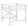 vidaXL Поставка за пералня с издърпващ се рафт, бяла