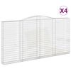 vidaXL Габионни кошници арка 4 бр 400x30x200/220 см поцинковано желязо