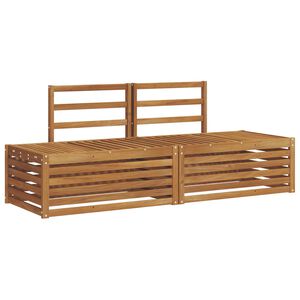 vidaXL Комплект дивани за открито 2 Брой Естествен 182,5 x 63 x 73 см