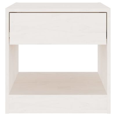 vidaXL Нощни шкафчета, 2 бр, бели, 40x31x40 см, бор масив