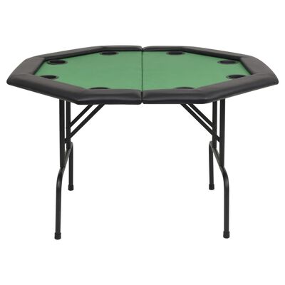 vidaXL Сгъваема покер маса за 8 играчи, осмоъгълна, зелена