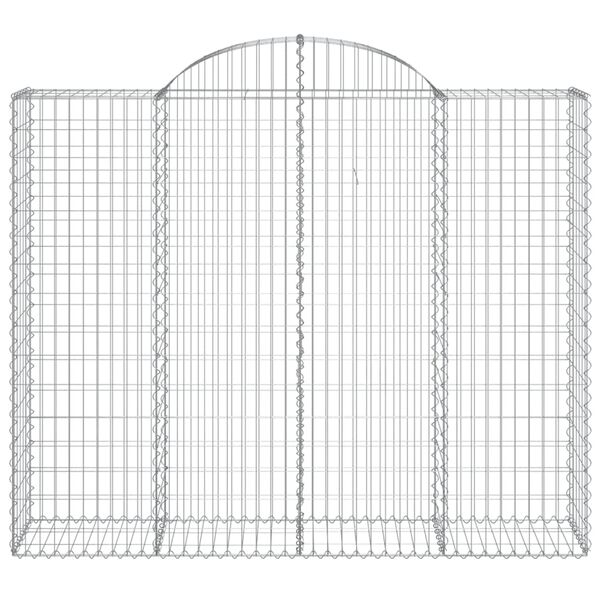 vidaXL Габионни кошници арка 14 бр 200x50x160/180см поцинковано желязо
