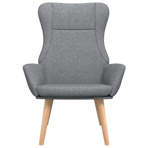 vidaXL Релакс стол, светлосив, текстил