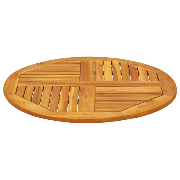 vidaXL Плот за маса, Ø80x2,2 см, кръгъл, акациево дърво масив