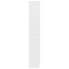vidaXL Шкаф витрина, бял, 82,5x30,5x185 см, инженерно дърво