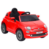 vidaXL Детска електрическа кола Fiat 500, червена