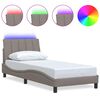 vidaXL Рамка за легло без матрак Hanko, таупе, 80x200 см, плат