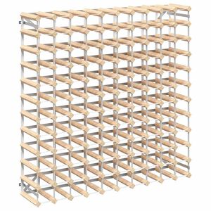 vidaXL Стойка за вино за 120 бутилки, масивна борова дървесина