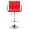 vidaXL Бар табуретки, 2 бр, червени, изкуствена кожа