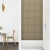 vidaXL Стенни панели 12 бр капучино 30x30 см изкуствена кожа 1,08 м&sup2;