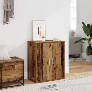 vidaXL Шкаф за обувки от старо дърво 60x35x70 cm Инженерна дървесина