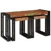 vidaXL Н nesting маса 3 бр. Кафяв и черен 82 x 40 x 45 см