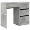 vidaXL Бюро Циментено сиво Инженерна дървесина 90 x 37.5 x 75 см