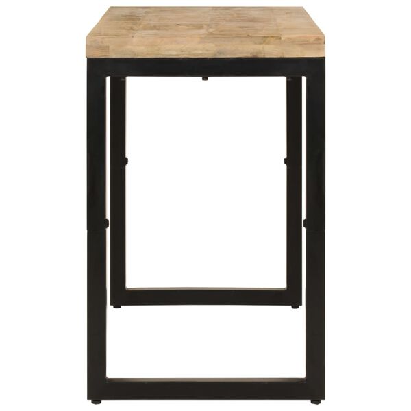 vidaXL Трапезна маса, 110x50x76 cм, мангово дърво масив