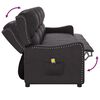 vidaXL 4-местен масажен реклайнер, лъскаво черно, изкуствена кожа