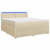 vidaXL Континентално легло с матрак Кремаво 160 x 200 cm Текстил