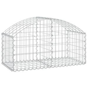 vidaXL Дъговидна габионна кошница 100x50x40/60 см поцинковано желязо