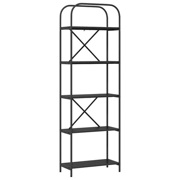 vidaXL Рафт за книги Черния дъб 60 x 30 x 183 см Инженерно дърво