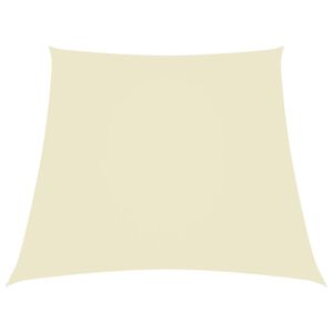 vidaXL Платно-сенник, Оксфорд текстил, трапец, 2/4x3 м, кремаво