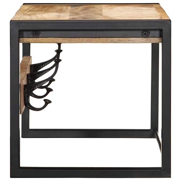 vidaXL Закачалка за палта 80x35x35 cm Масивна груба дървесина Манго