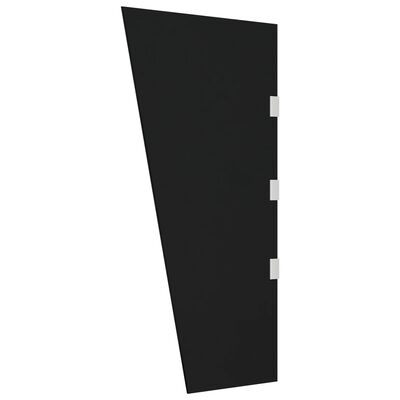 vidaXL Страничен панел за навес за врата черен 50x100 см стъкло