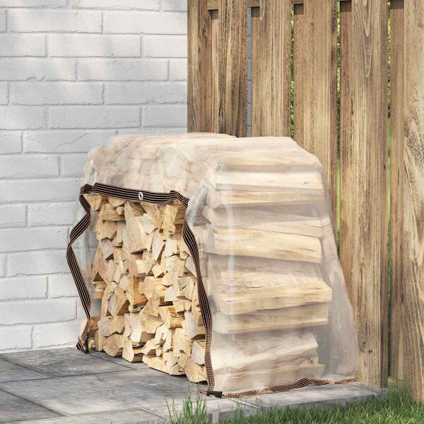 vidaXL Прозрачен брезент с капси 1х2 м PVC