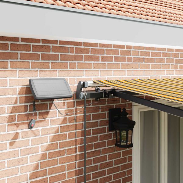 vidaXL Сгъваем навес Многоцветен 500 &times;300 cm текстил