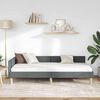 vidaXL Ъглова рамка за легло с таблото Тъмен сив 80 x 200 cm текстил