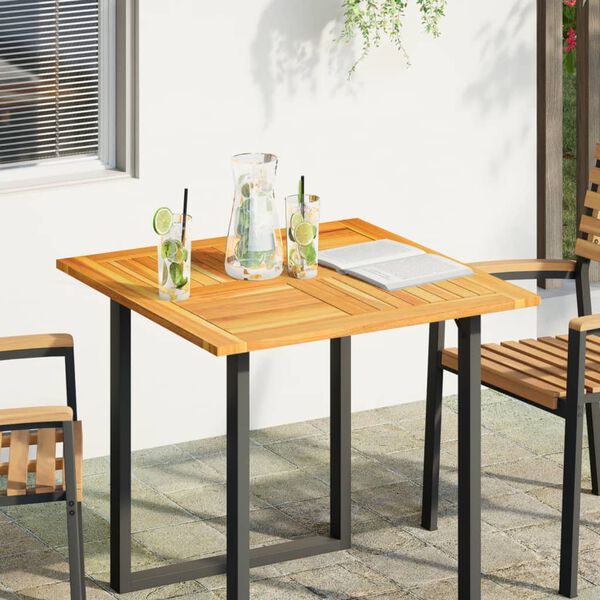 vidaXL Плот за маса, 80x80x2,2 см, квадратен, акациево дърво масив