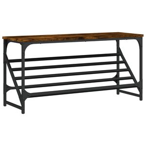 vidaXL Етажерка за обувки, опушен дъб, 90x30x45 см, инженерно дърво