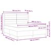 vidaXL Легло с пружинирана основа Тъмен сив 180 x 200 cm текстил
