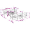 vidaXL Градински комплект диван от 7 части, дугласка ела масив