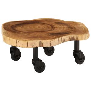 vidaXL Маса за кафе, масивно акациево дърво, 60x55x25 см
