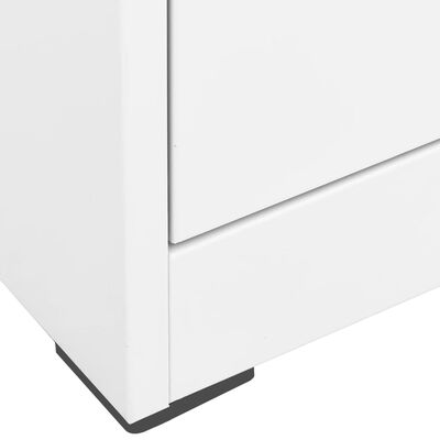 vidaXL Шкаф за папки, бял, 46x62x102,5 cм, стомана