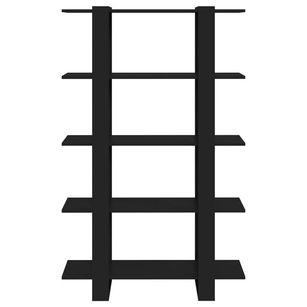 vidaXL Библиотека/разделител за стая, черна, 100x30x160 см