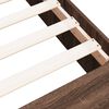 vidaXL Рамка за легло, кафяв дъб, 200x200 см, инженерно дърво