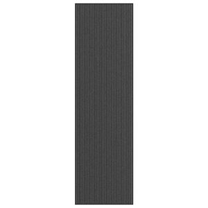 vidaXL Изтривалка раирана, черна и сива, 115x400 см