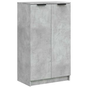 vidaXL Шкаф за обувки, бетонно сив, 59x35x100,5 см, инженерно дърво