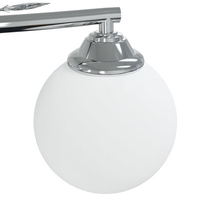 vidaXL Лампа за таван с кръгли стъклени абажури за 4 G9 LED крушки