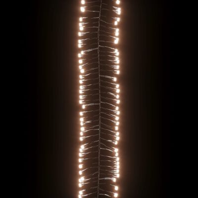 vidaXL LED клъстърен стринг с 1000 LED топло бяло 11 м PVC