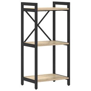vidaXL Рафт за книги 40 x 30 x 85 см Инженерна дървесина Сонома дъб