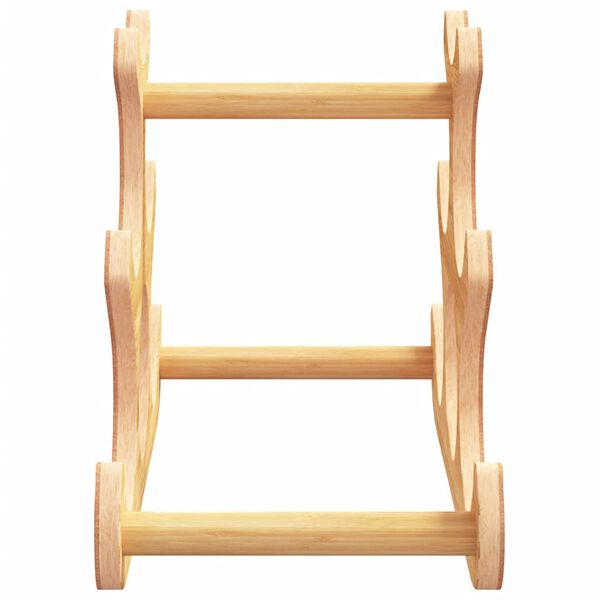 vidaXL Поставка за вино за 6 бутилки 35x18x25,5 см бамбук