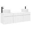 vidaXL Комплект шкафове за баня 3 бр. Бяло 49 x 44,5 x 66 см