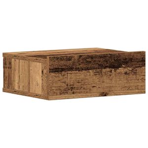 vidaXL Плаващо нощно шкафче от старо дърво 40x32x15 cm