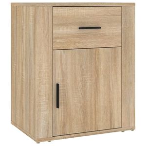 vidaXL Нощно шкафче, дъб сонома, 50x36x60 см, инженерно дърво