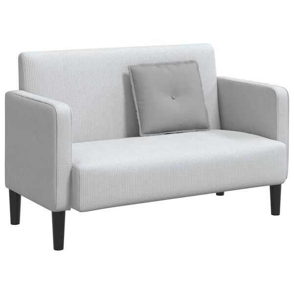 vidaXL Възглавница за гръб Облачно сиво 50 x 19 x 45 см текстил