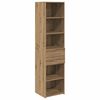 vidaXL Висок шкаф Дъб 45 x 42,5 x 185 см Инженерна дървесина