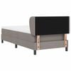 vidaXL Легло с пружинирана основа с матрак Таупе 90 x 200 cm текстил